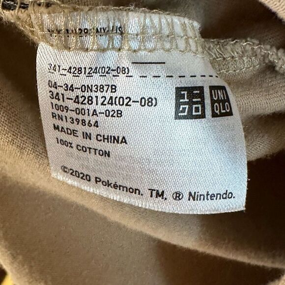 Pokémon x Uniqlo‎ “Gotta Catch ’Em All!” Graphic Khaki Tee Unisex XS - Picture 7 of 7